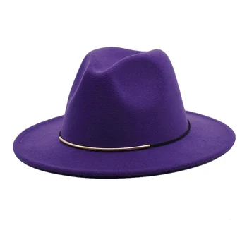 FUODRAO Noua Modă de Pălării Pentru Femei Primavara Pălării de Lână pentru Bărbați Negru Jazz Capace Margine Largă Domn Elegant Chapeau Femme F14