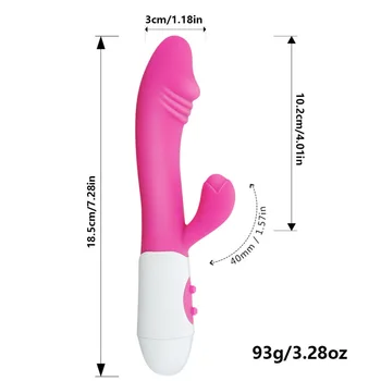 G Spot Vibrator Rabbit Vibrator Pentru Femei Dual Vibration Silicon Rezistent La Apa Vagin, Clitoris Masaj Jucarii Sexuale Pentru Femei