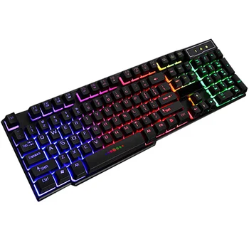 Gaming Keyboard 104 Taste Mecanice a Scăzut cu Fir USB Tastaturi LED Backlit Keyboard și Mouse-ul Gaiming pentru Overwatch LOL