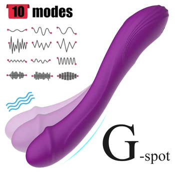 Gelugee 10 Viteze Vibratoare Penis artificial Vibratoare pentru Femei G-spot Vaginale Stimulatori Femei Masturbatori Adult Jucarii Sexuale pentru Femei pentru Sex