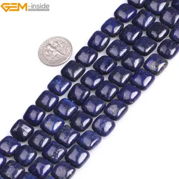Gem-în Interiorul Pătrat Lapis Lazuli Piatră Margele Pentru a Face Bijuterii 14mm 10mm 15inches DIY Bijuterii Brățară