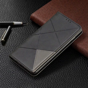 Geometrice din Piele Flip case Pentru Samsung Galaxy Note 10 S9 S10 S20 Plus J4 J6 A71 A10S A20S A10E A20E A30 A40 A50 Acoperi PU Portofel