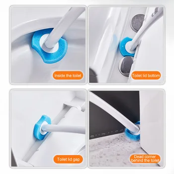 GESEW de Unică folosință Perie de Toaletă Cu Detergent de montare pe Perete Perie de Curățare Set Pentru Baie Acasă WC Instrument de Curățare Toaletă Accesorii