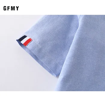 GFMY 2020 Vara Fierbinte de Vânzare Copii Camasi Casual Bumbac Solid Solid de Culoare Albastru Alb cu mânecă Scurtă, Tricouri de Baieti Pentru 2-14 Ani