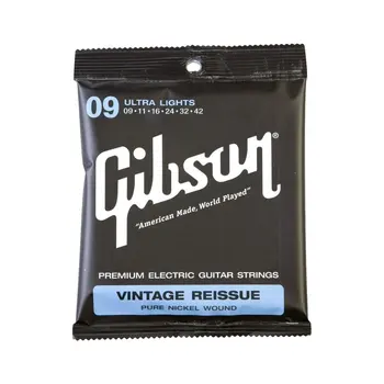 GibsonGuitars SEG-VR9 Epocă Reemitere Chitara Electrica, Siruri de caractere, Ultra Light 9-42