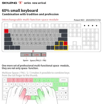 GK64XS Tastatură Mecanică Kit 5.1 Bluetooth Bord Compatibil GH60 60% Mini Tastatura de Metal Plastic Alb, Nuc, lemn de Trandafir