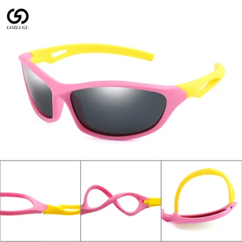 GOZLUGU Vanzarea de Copii TR90 Polarizat ochelari de Soare Baieti Fete Sport Ochelari de protecție pentru Copii Oval Silicon ochelari de Soare UV400