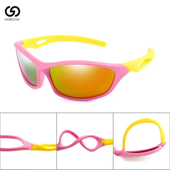 GOZLUGU Vanzarea de Copii TR90 Polarizat ochelari de Soare Baieti Fete Sport Ochelari de protecție pentru Copii Oval Silicon ochelari de Soare UV400