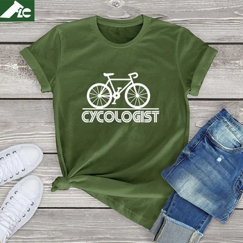 Grafic femei t shirt Cycologist cu Bicicleta Amuzant Biciclete Fanatic Ciclist Bicicleta Rider Tricou alb barbati femei Amuzant Tee topuri Cadou