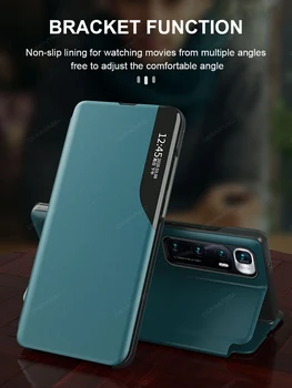 GRMA Smart View din Piele Flip Cover Pentru Xiaomi POCO M3 POCO X3 NFC Mi 10T Pro 10 Pro Ultra Redmi Nota 9 S Pro 8T 8 Pro 9A 9C Caz