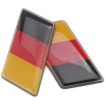 GRĂTAR@FUKA 1X Aluminiu Germania Flag Spate Emblema, Insigna Decal Autocolant se Potrivesc Pentru VW MK6 MK7 Golf CC GTI, Jetta rezistent la apa Accesorii
