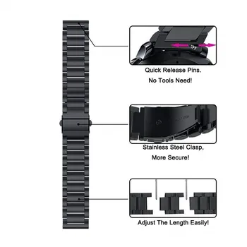 GTR 2E Curea de Metal Pentru Xiaomi Huami Amazfit GTR 47mm GTR2 Bratara Amazfit Ritmul Stratos 2 2S 3 Correa GTR2E watchband
