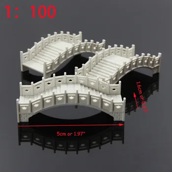 GY30 3pcs de plastic arc h bridge Alb tradițiile Chineze 1:100 TT 1:75 OO Scară fairy garden accesorii model kit de construcție