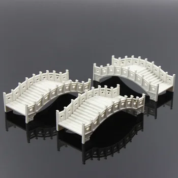 GY30 3pcs de plastic arc h bridge Alb tradițiile Chineze 1:100 TT 1:75 OO Scară fairy garden accesorii model kit de construcție
