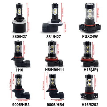 H8 H11 LED proiectoare Ceata Bec H1 H3 H7 50W Alb Lumini de Zi Pentru Audi A4 B8 B6 B7 A6 4F C6 C5 A3 8P sportback 8V A5 A7 A8 Q3 Q5 Q7