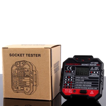 HABOTEST Socket Tester Pro UE Plug Socket Inteligent Detector de HT106D de Înaltă Calitate Priza Tester pentru Priza de Perete Breaker Finder Faza Verifica