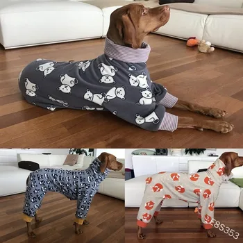 Haine de câine potrivit pentru câini de talie mare Câine haine groase guler înalt de imprimare moale si confortabil haine de câine