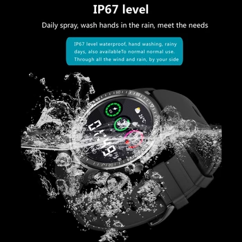 HANGRUI Versiune Globală Ceas Inteligent IP67 rezistent la apa Smartwatch Bărbați Femei Sport Fitness Rata de Inima Brățară Pentru Xiaomi iOS Android