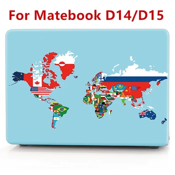 Harta Caz pentru Huawei Matebook D 14 D14 2020 Greu Clar Mat Shell Laptop Acoperire pentru Matebook D 15 D15 Cazuri Accesorii Funda