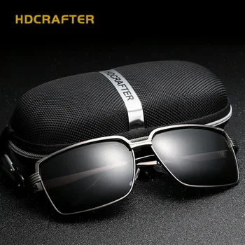 HDCRAFTER de Brand Designer de Bărbați ochelari de Soare Polarizati pentru Femei Aliaj Cadru Ochelari de Conducere Unisex Ochelari Cu Cazul Oculos De UV400