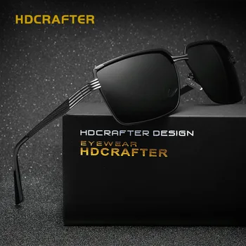 HDCRAFTER de Brand Designer de Bărbați ochelari de Soare Polarizati pentru Femei Aliaj Cadru Ochelari de Conducere Unisex Ochelari Cu Cazul Oculos De UV400