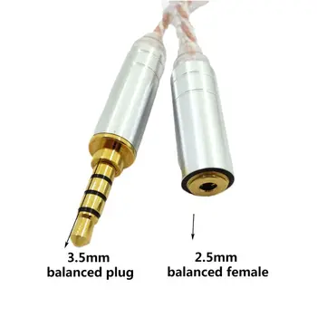 HIFI Echilibru Cablu Audio de sex Masculin 2.5 mm la 3.5 mm 4.4 mm de sex Feminin Linie de Căști Adaptor PXPE