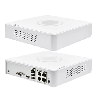 Hikvision Original NVR DS-7104NI-T1/4P 4CH POE NVR 6MP Vedere 4MP Record H. 265+ SATA pentru POE IPC Security Network Video Recorder