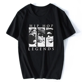Hip Hop Legenda lui Tupac 2Pac T-Shirt de Imprimare Negru de Bumbac T-shirt de Înaltă Drumul Spre Iad Muzică de Epocă Rece Tricou Camisetas Hombre