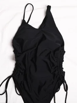 Hirigin Sexy Pe Un Umar Negru Pur De Femei-O Bucată De Costume De Baie Costume De Baie 2021 Nou Împinge În Sus Căptușit Elastic Femei Costum De Baie 2021