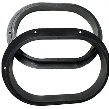HOLDWIN Plastic Negru 2 buc oval Sablare Mănuși Inele de Suport pentru Sablare Cabinet Blaster piese