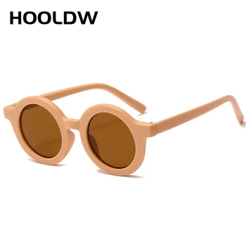 HOOLDW Noua Moda Rotund Copii ochelari de Soare Baieti Fete Epocă Ochelari de Soare pentru Copii Baby Protecție UV400 Ochelari de oculos de sol