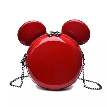 Hot Nou Design de Moda Femei Mickey în Formă de Sac de Drăguț Amuzant Femei Geanta de Seara Pungă de Ambreiaj Lanț Geantă de Umăr pentru Cadou