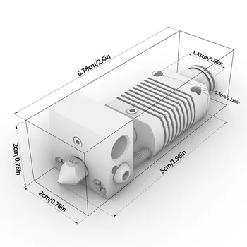 Hotend Extruder Head Kit Pentru Anet ET4 Imprimantă 3D Tmc2208 Cu 0,4 mm Alamă ajutaje Tuburi de Încălzire Bloc 1,75 mm 24V Metal