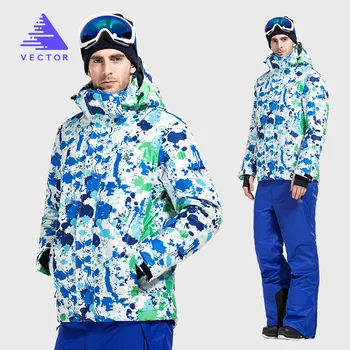 Iarna Costum de Schi Oameni de Zăpadă Schi îmbrăcăminte pentru bărbați Set Termică Exterioară Impermeabilă, rezistentă la Vânt Jachete și Pantaloni Snowboard