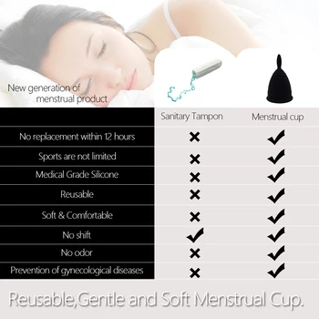 Igienă Feminină Pahare Reutilizabile Convenabil Din Silicon Medical De Calitate Cupa Menstruala+Lavabil Sinaitary Set Tampoane Femeile Produs De Îngrijire