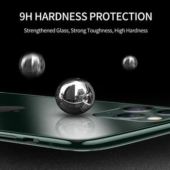 IHaitun de Lux Pahar de Caz Pentru iPhone 11 Pro Max Cazuri de Sticlă Ultra Subțire Acoperă Pentru iPhone XS MAX XR X 10 7 8 Transparent Margine Moale