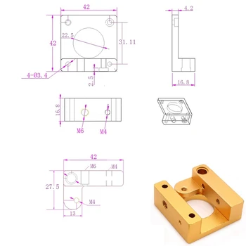 Imprimanta 3D MK8 1,75 mm de la Distanță Extruder Kit All-Cadru metalic Pentru Makerbot Reprap