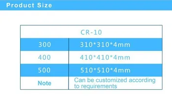 Imprimanta 3D Piese Pentru Creality CR-10 Serii Pat Încălzit Sticlă Borosilicată Dimensiune Placa 310/410/510*4mm Călită Călită