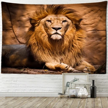 INS Popular Model de Leu Tapiserie Singur Lion King Art Agățat de Perete Murală Prosop de Plajă Yoga Covor Țapiș Decor Dormitor Meserii