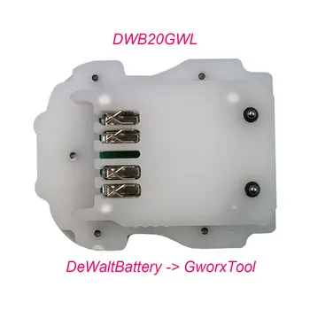 Instrument de putere adaptor DWB20GWL Converter Utilizarea DEWALT 18V 20V Flex Max.60V Baterie Li-ion pe WORX Verde Picior Mare Mașină