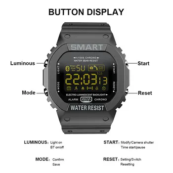 Inteligent ceas rezistent la apa IP68 sport în aer liber Bluetooth informații împinge ceas pentru bărbați ceas sport, ceas diver ceasuri barbati