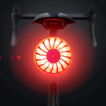 Inteligent de Frânare Biciclete Lumini USB Reîncărcabilă din Spate, Lumina Spate Bicicleta Led Stop 5 Moduri de Avertizare de Siguranță Casca Ciclism Lampa