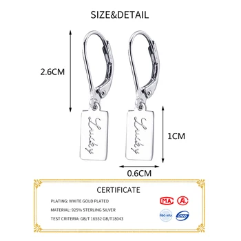 INZATT Real Argint 925 Minimalist Norocos Hoop Cercei Pentru Femei de Moda de Petrecere Drăguț Bijuterii Fine 2019 Accesorii
