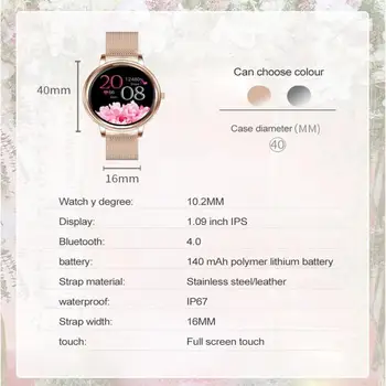 IP67 rezistent la apa MK20 Ceas Inteligent Femei Bratara Heart Rate Monitor de Monitorizare de Somn Smartwatch Connect IOS Android