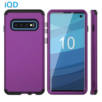 IQD Caz Pentru Galaxy S10 S10e S9 S8 Plus 3 in1 Design rezistent la socuri pentru Samsung Nota 9 8 Picătură de protecție maneca Montate Cazuri