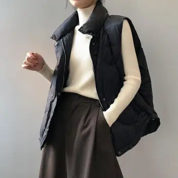 Jacheta de iarna 2020 nou acord stand-up guler solid-culoare căptușite cu puf de bumbac vesta neajutat haină călduroasă pentru femei
