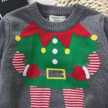 Jachete pentru fete copii fete copii de Crăciun pulover tricotate echipajul gât tricou imprimat pulover de crăciun haine pentru fete