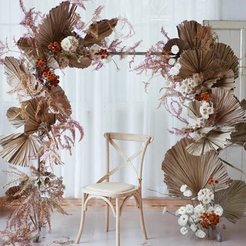 JAROWN Nordic Plante Uscate Frunze de Palmier Fan, Frunze Uscate, Flori Petrecere Acasă DIY Arta Decor Nunta Arc Aranjament de Fundal de Decor