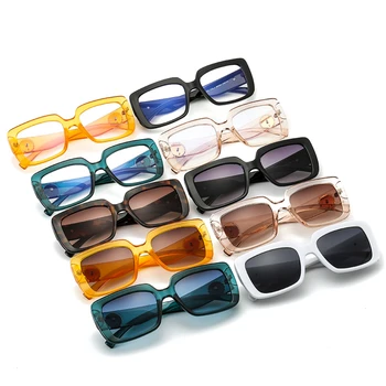 JASPEER Supradimensionate Pătrat ochelari de Soare pentru Femei Brand de Lux Designer de Ochelari de Soare Barbati Doamnelor Grosime Rame de Ochelari Vintage