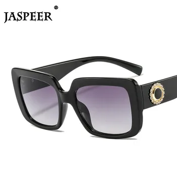 JASPEER Supradimensionate Pătrat ochelari de Soare pentru Femei Brand de Lux Designer de Ochelari de Soare Barbati Doamnelor Grosime Rame de Ochelari Vintage